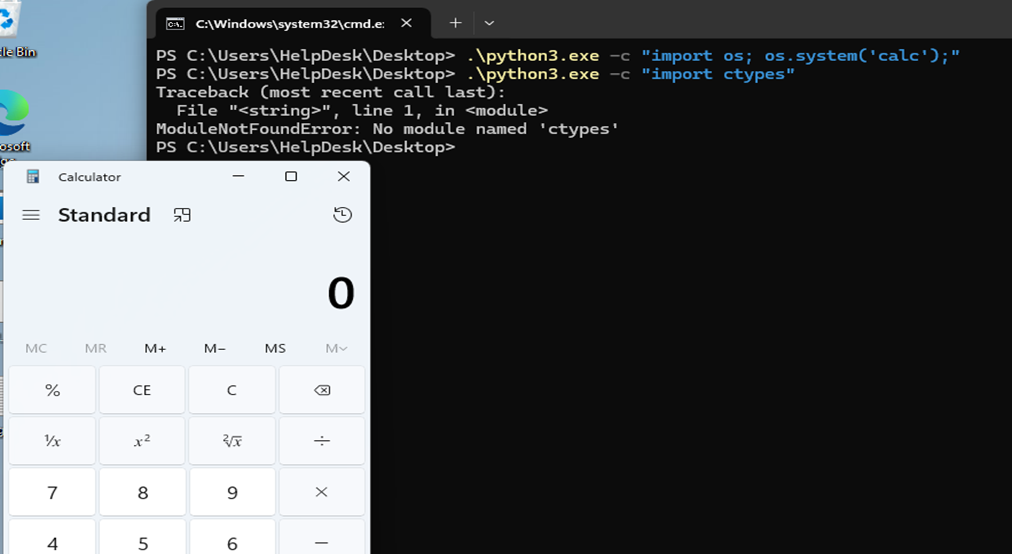 Python simple execution
